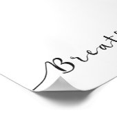 Breathe Word Art Poster (Hoek)