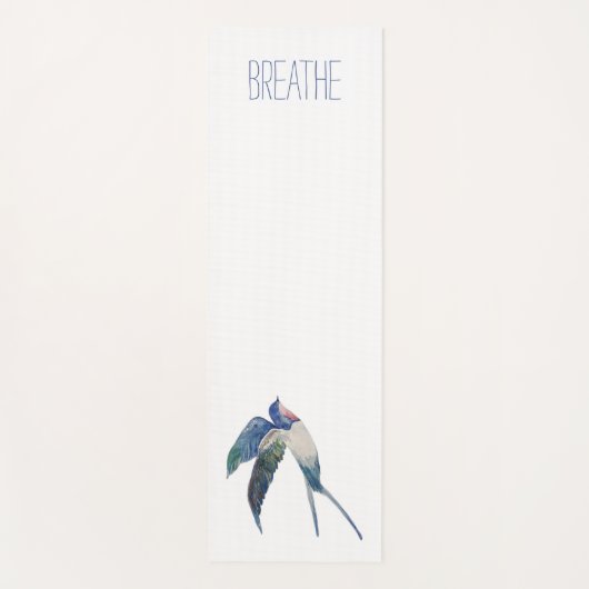 "Breathe" Yoga Mat met Skye Uitzicht Split Tail Lo (Voorkant)