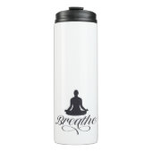 Breathe Yoga Pose Silhouette Thermosbeker (Voorkant)