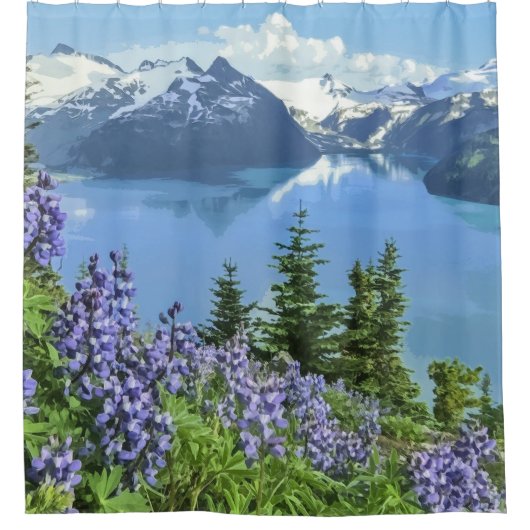 Breathonbenemend meer | Schoengordijn Douchegordijn (Voorkant)