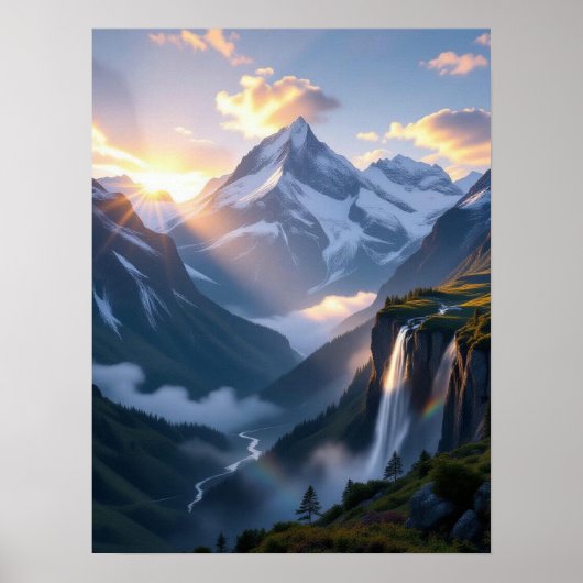 Breathtaking Alpine Vista Poster (Voorkant)