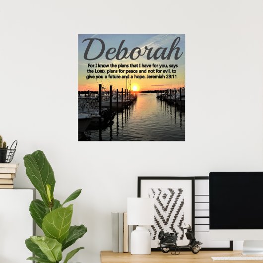 BREATHTAKING JEREMIAH 29:11 PERSONALISEERD SUNSET POSTER (Thuiskantoor)
