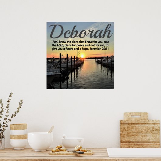 BREATHTAKING JEREMIAH 29:11 PERSONALISEERD SUNSET POSTER (Keuken)