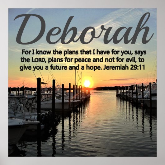BREATHTAKING JEREMIAH 29:11 PERSONALISEERD SUNSET POSTER (Voorkant)