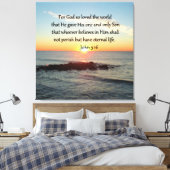 BREATHTAKING JOHN 3:16 SUNRISE CANVAS AFDRUK (Insitu (Slaapkamer))