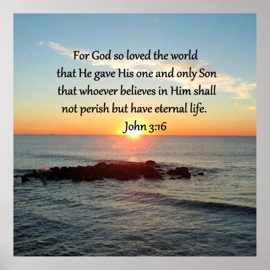 BREATHTAKING JOHN 3:16 SUNRISE POSTER (Voorkant)