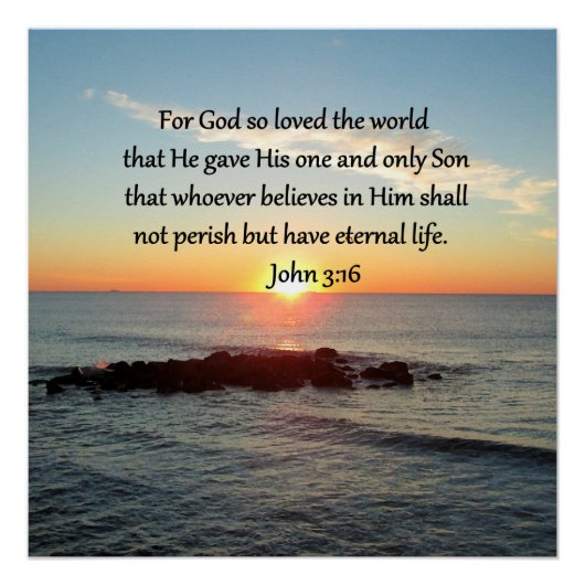 BREATHTAKING JOHN 3:16 SUNRISE POSTER (Voorkant)