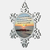 BREATHTAKING JOHN 3:16 SUNRISE TIN SNEEUWVLOK ORNAMENT (Rechts)