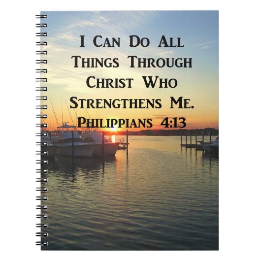 BREATHTAKING PHILIPPIANS 4:13 SCRIPTURE NOTITIEBOEK (Voorkant)
