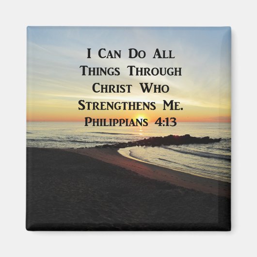 BREATHTAKING PHILIPPIANS 4:13 SCRIPTURE VERSE MAGNEET (Voorkant)
