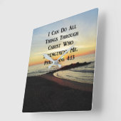 BREATHTAKING PHILIPPIANS 4:13 SCRIPTURE VERSE VIERKANTE KLOK (Hoek)