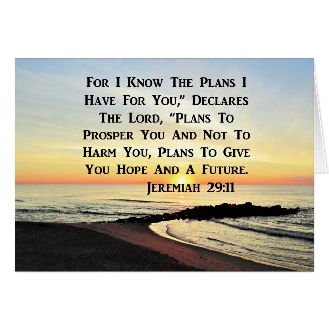 BREATHTAKING SUNRISE JEREMIAH 29:11 FOTO (Voorkant Horizontaal)