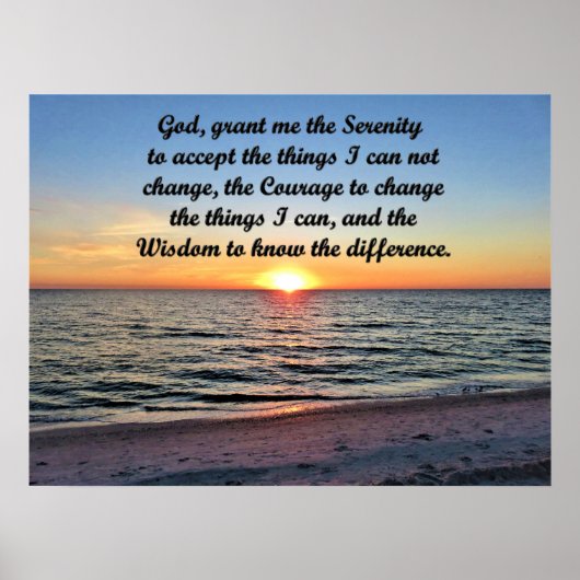 BREATHTAKING SUNRISE SERENITY PRAYER ORIGINEEL POSTER (Voorkant)