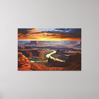 Breathtaking Sunset at the Grand Canyon Canvas Afdruk
