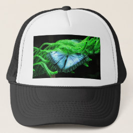 Breatininatie van Iridescent Blue Butterfly Trucker Pet