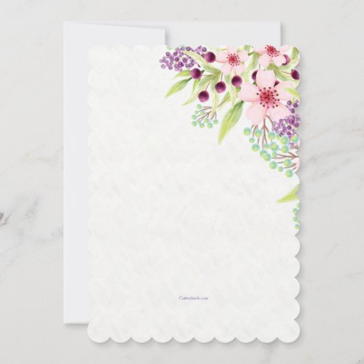 Breator of Spring Invitation Kaart (Achterkant)