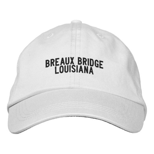 BREAUX BRIDGE LOUISIANA Hoed Geborduurde Pet (Voorkant)