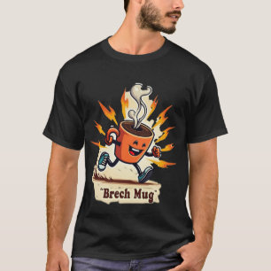 Brech Mok High Energy Grappige Hardlopende Koffi T-shirt