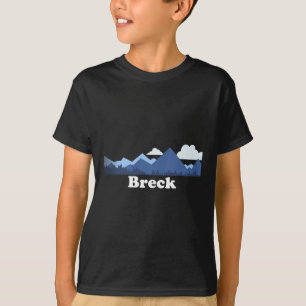 Breck Colorado Rocky Mountains Co Souvenir Klimmen T-shirt