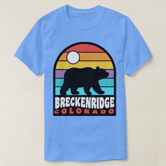 Breckenridge Colorado Beer Badge Retro Sunset T-shirt (Design voorkant)