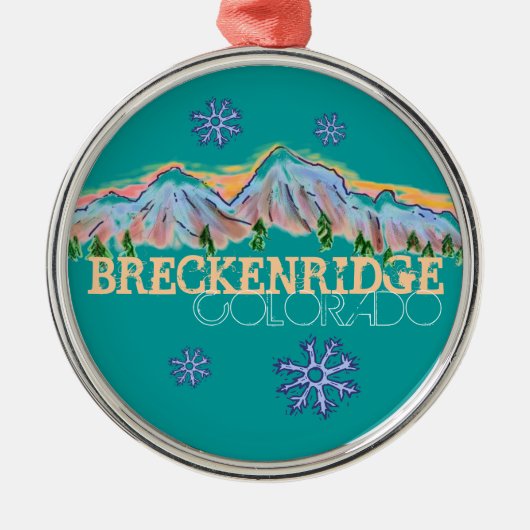 Breckenridge Colorado bergsnowflake ornament (Voorkant)