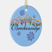 Breckenridge Colorado bergversiering Keramisch Ornament (Rechts)