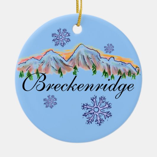 Breckenridge Colorado bergversiering Keramisch Ornament (Voorkant)