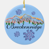 Breckenridge Colorado bergversiering Keramisch Ornament (Achterkant)