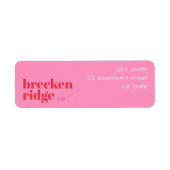 Breckenridge Colorado bewoner Adreslabel Etiket (Voorkant)