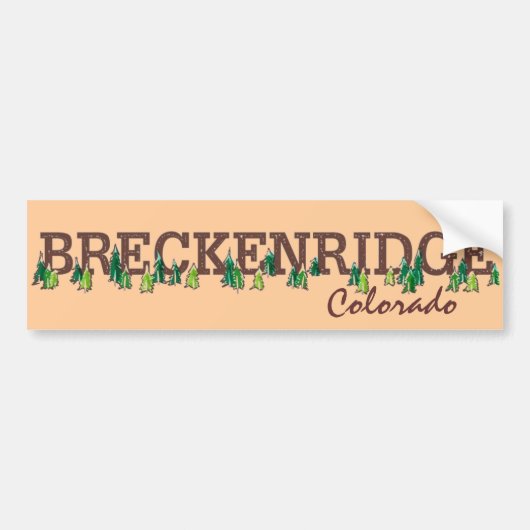 Breckenridge Colorado boomlijn bumpersticker (Voorkant)