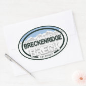 Breckenridge Colorado BRECK Rocky Mountain Ovale Sticker (Envelop)