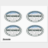 Breckenridge Colorado BRECK Rocky Mountain Ovale Sticker (Vel)