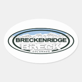 Breckenridge Colorado BRECK Rocky Mountain Ovale Sticker