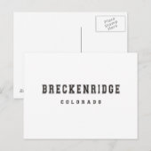 Breckenridge Colorado Briefkaart (Voorkant / Achterkant)