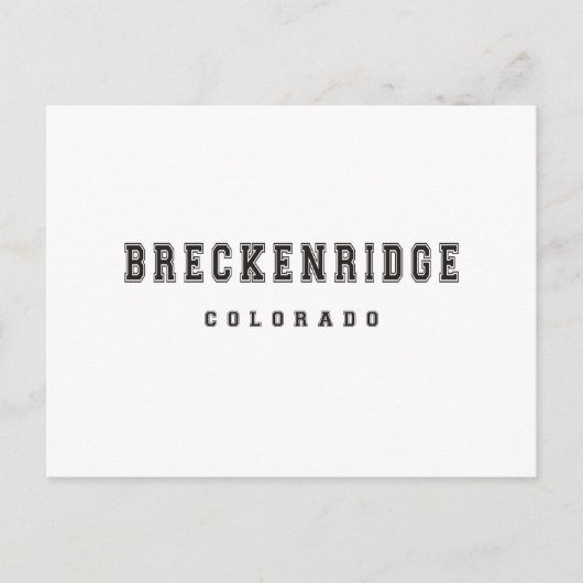Breckenridge Colorado Briefkaart (Voorkant)