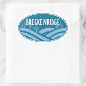 Breckenridge Colorado buitenshuis Ovale Sticker (Tas)