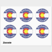Breckenridge Colorado cirkel vlag stickers (Vel)
