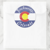 Breckenridge Colorado cirkel vlag stickers (Tas)