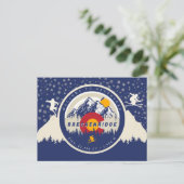 Breckenridge Colorado Flag Mountain Ski Souvenir Briefkaart (Staand voorkant)