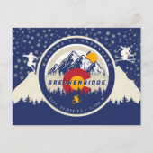 Breckenridge Colorado Flag Mountain Ski Souvenir Briefkaart (Voorkant)