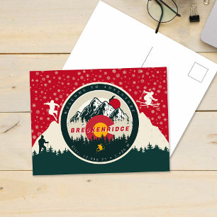 Breckenridge Colorado Flag Mountain Ski Souvenir Briefkaart