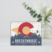 Breckenridge Colorado Flag Mountain Ski Souvenir Briefkaart (Staand voorkant)
