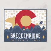 Breckenridge Colorado Flag Mountain Ski Souvenir Briefkaart (Voorkant)