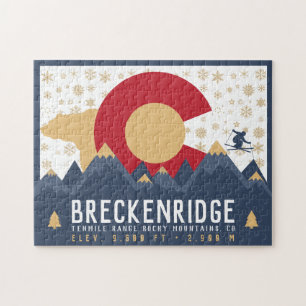 Breckenridge Colorado Flag Mountain Ski Souvenir Legpuzzel