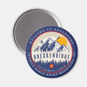 Breckenridge Colorado Flag Mountain Ski Souvenir Magneet (Voorkant / Achterkant)