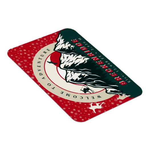 Breckenridge Colorado Flag Mountain Ski Souvenir Magneet (Rechterzijde)