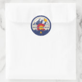 Breckenridge Colorado Flag Mountain Ski Souvenir Ronde Sticker (Tas)