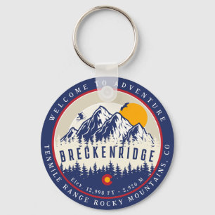 Breckenridge Colorado Flag Mountain Ski Souvenir Sleutelhanger