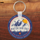 Breckenridge Colorado Flag Mountain Ski Souvenir Sleutelhanger (Voorkant)