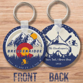 Breckenridge Colorado Flag Mountain Ski Souvenir Sleutelhanger